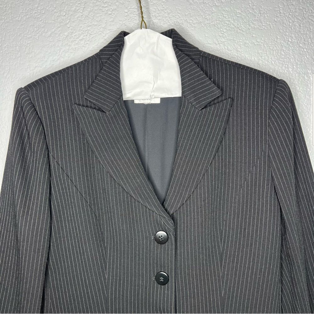 Armani Collezioni Structured Black Pinstripe Blac… - image 4